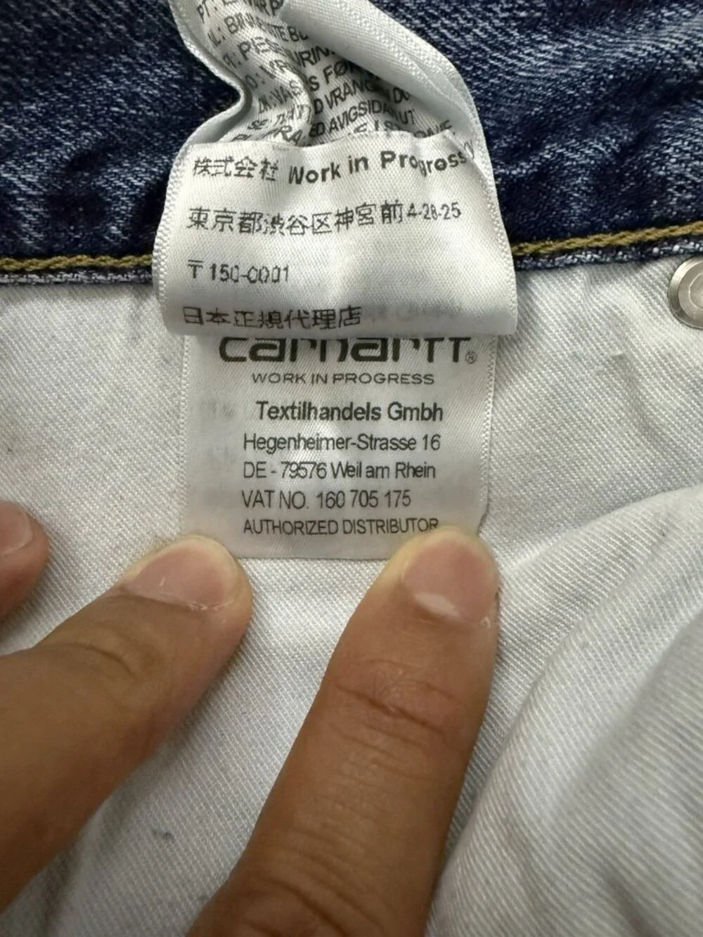 VTG Carhartt WIP Klondike Pant Men’s Blue Denim Jeans Size 32x32